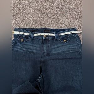 Talbots High Rise Wide-Leg Women Jeans - Dark Washed Denim Blue